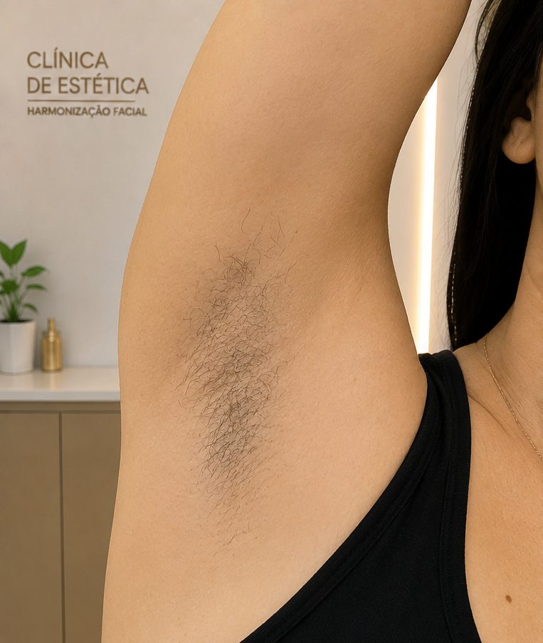 Depilação a laser — antes